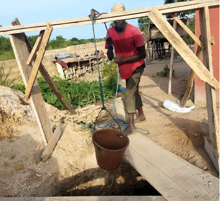 Excavation of the well