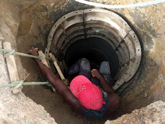 The well shaft is installed